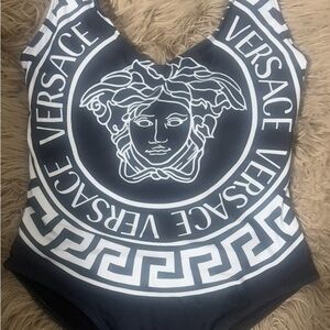 NEW Versace  Fashion Black and White Medusa One Piece 1 size small